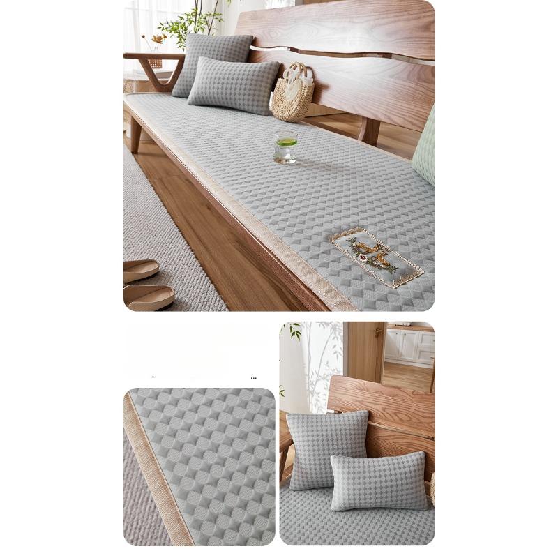 

Китайский ледяной шелковый диван, крутой бамбуковый коврик, летняя нескользящая подушка, чехол для дивана из твердой древесины, ткань 50*50cm