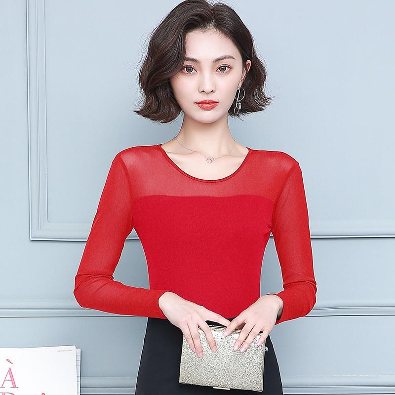2025 Spring and Autumn New Women's Decoration Base Shirt Large Size Long Sleeve T-shirt Women