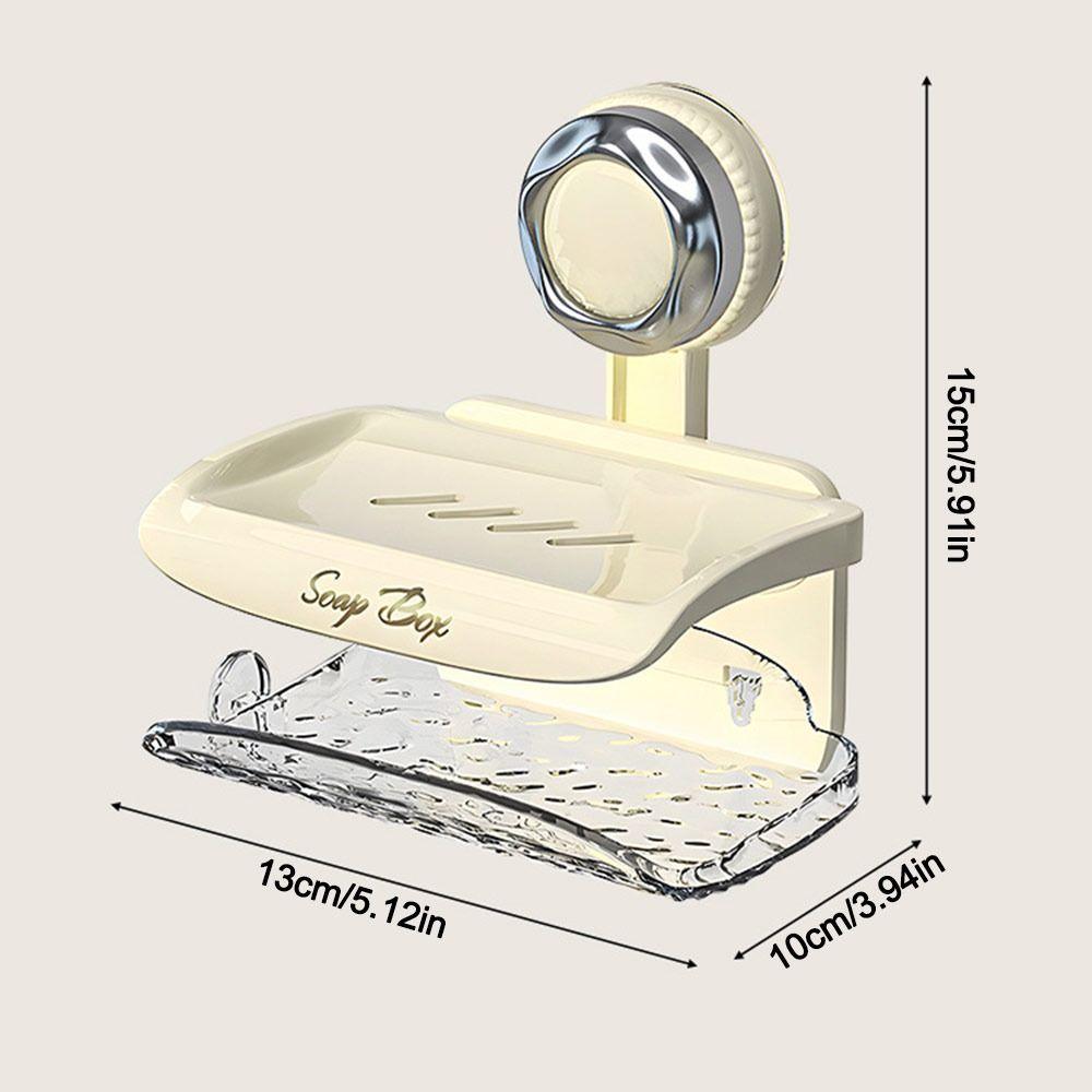 Wall Mounted Drain Soap Rack Double-layer Bathroom Storage Rack Durable Soap Box