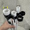 Dual-Use H-Type PVC Double Pipe Clamp with Butterfly Clip for Side-by-Side Mounting