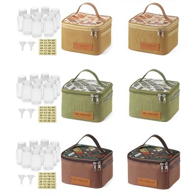 Conjunto de Potes para Armazenamento de Especiarias com Pimenta, Conjunto de Garrafas de Temperos de Grande Capacidade, Bolsa de Armazenamento, Organizador de Potes para Condimentos para Piquenique, Acampamento, Churrasco