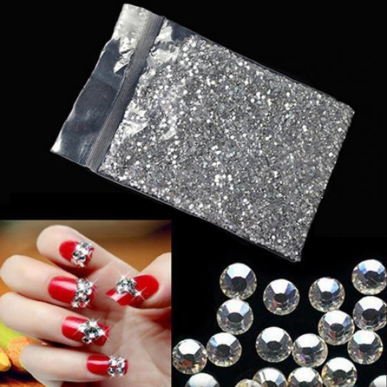 

1440 шт. 1,6 мм/2 мм блестящие стразы с плоской задней частью для дизайна ногтей, украшения «сделай сам»