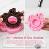 Pink Color Silicone Fondant Mold 3D Sculpted Pattern Baking Decor Tool  For Cake Decoration