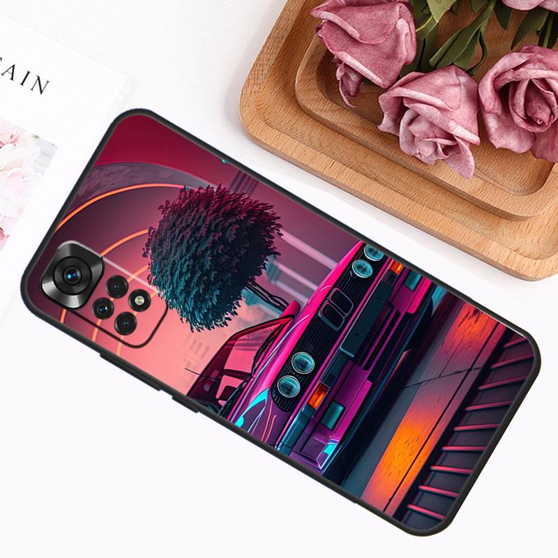 Japan JDM Sport Car Case For Xiaomi Redmi Note 9 10 11 12 13 14 Pro 9S 10S 11S 12S Redmi 14C 13C 10C 12C Cover
