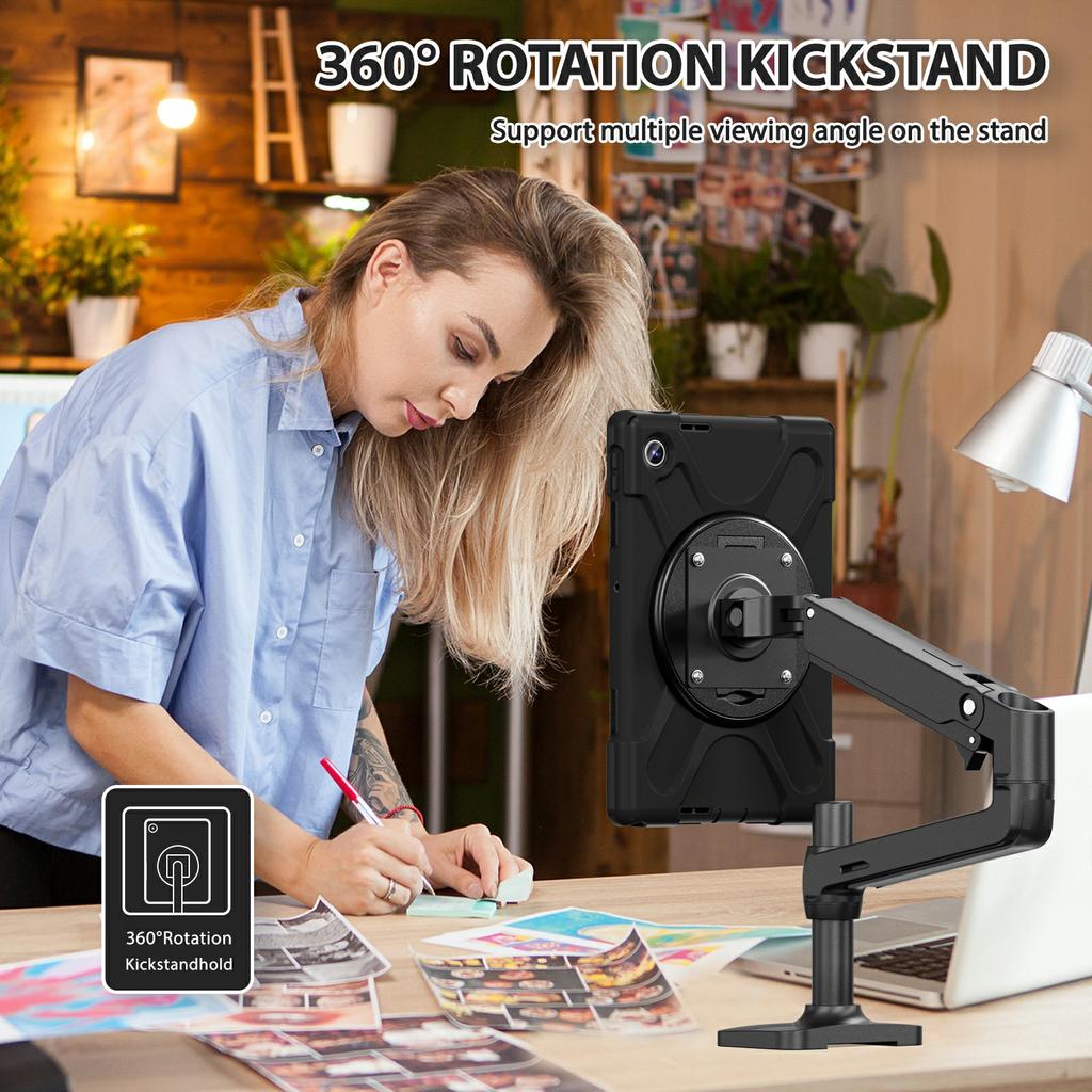 For Lenovo Tab 10.1 (2025) TB311XU/Zhaoyang K10C Case Kickstand PC+Silicone Tablet Cover