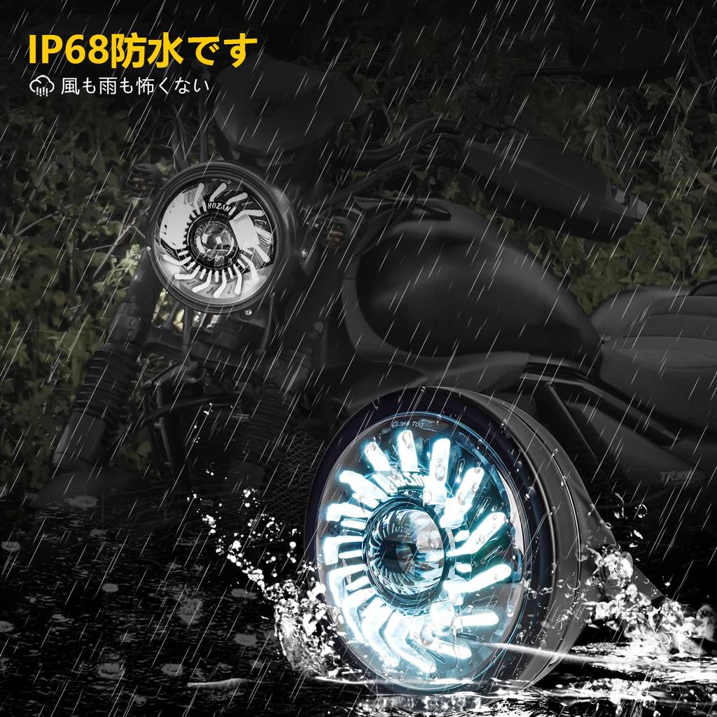 Motikvan 7 inch LED motorcycle headlight switching type with lamp housing bracket kit Chrysanthemum DRL round headlight CB400SF CB750 250 CBX400