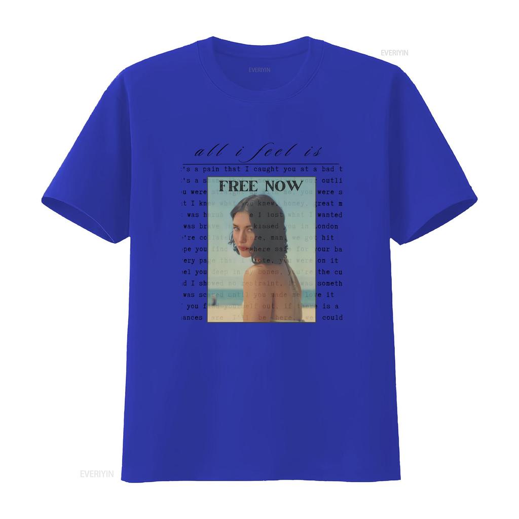 Gracie Abrams T Shirt Soft Free Now Song Lyrics The Secret of Us Album Summer vintage Washed Breathable Casual Comfortable