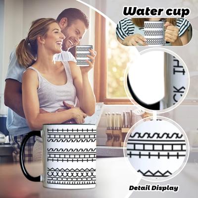 Kreativní nový keramický kuchyňský zábavný černý šálek na kávu