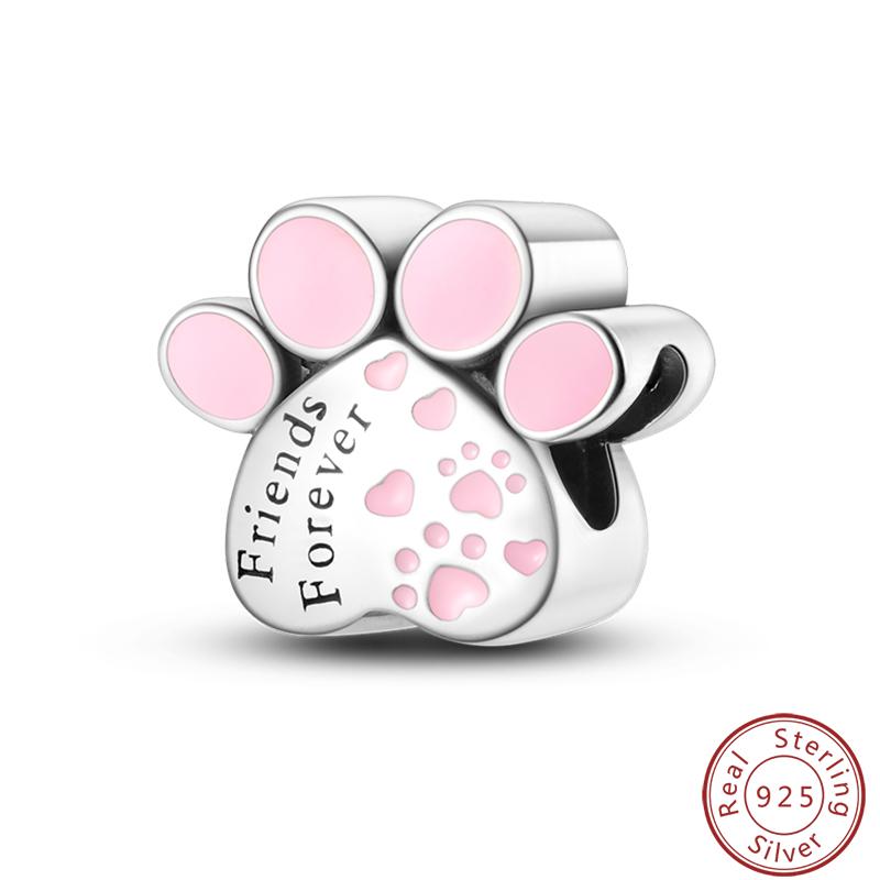 Cute Cat And Dog Series Copper Moon Butterfly Paw Print Charms 3Mm Diy Fine Jewelry Gifts Making