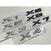 3D ABS Black Chrome Car Letters Rear Trunk Emblem Badge X1 X2 X3 X4 X5 X6 X7 Logo For BMW E70 E53 F15 G05 Decals Sticker Styling ia2