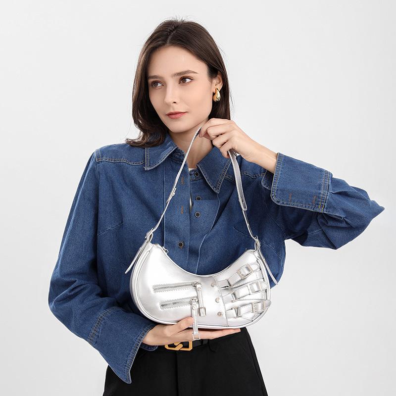 

Сумка Женская Черная Новая Сумка Через Плечо Сумка серебряный