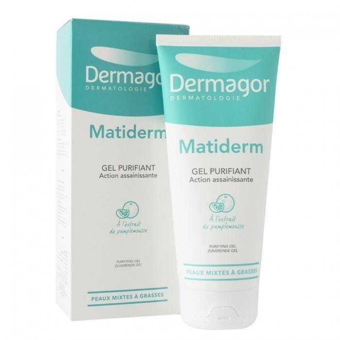 Gel Purifiant - DERMAGOR - Matiderm - 200ml - Peaux grasses - Pyrithone Zinc