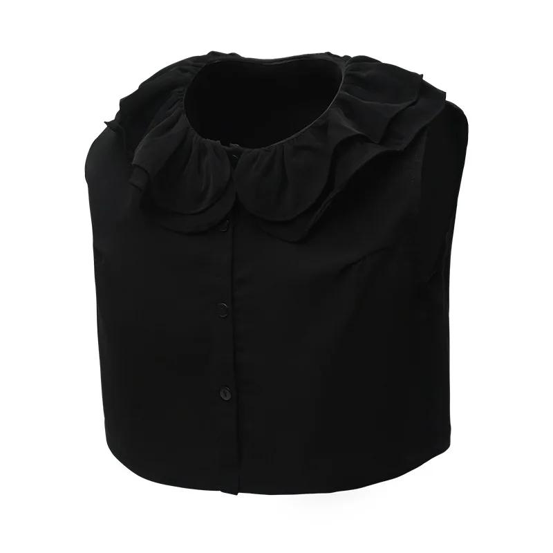 

Сладкий накладной воротник для женщин белый черный блузка винтажный съемный воротник рубашки ложный воротник лацкан блузка топ fuax cols