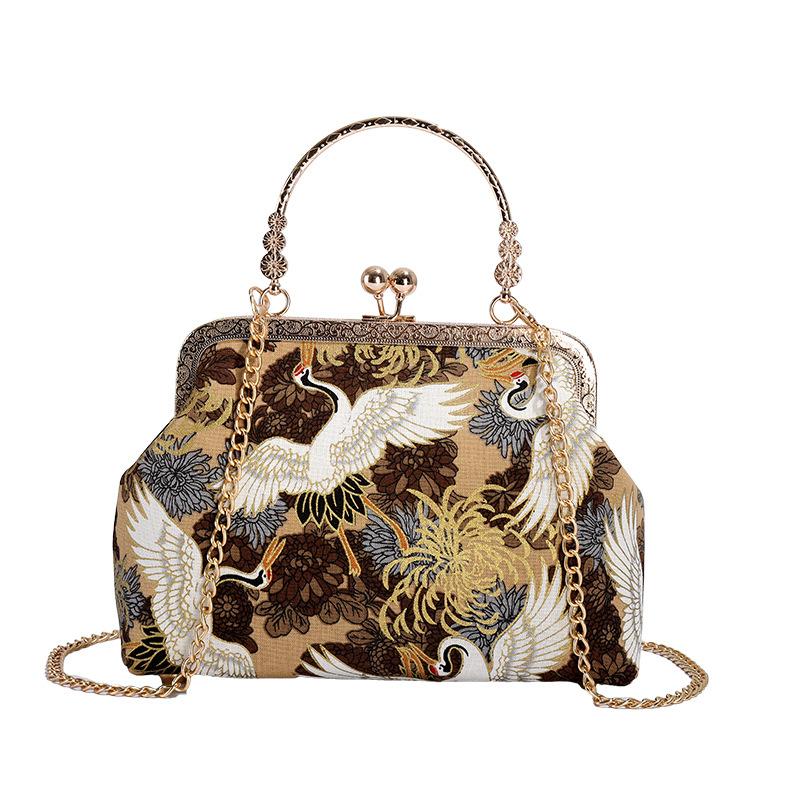 Silk Embroidery Crossbody Bag Patchwork National Style 2025 Hot Sale Bags for Women Hasp Simple Fashion Women's Handbags