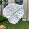 10pcs Large Anthurium Artificial Flower 20cm JHead Burgundy Fake Flower Stems for Wedding Home Floral Arrangement Decoration