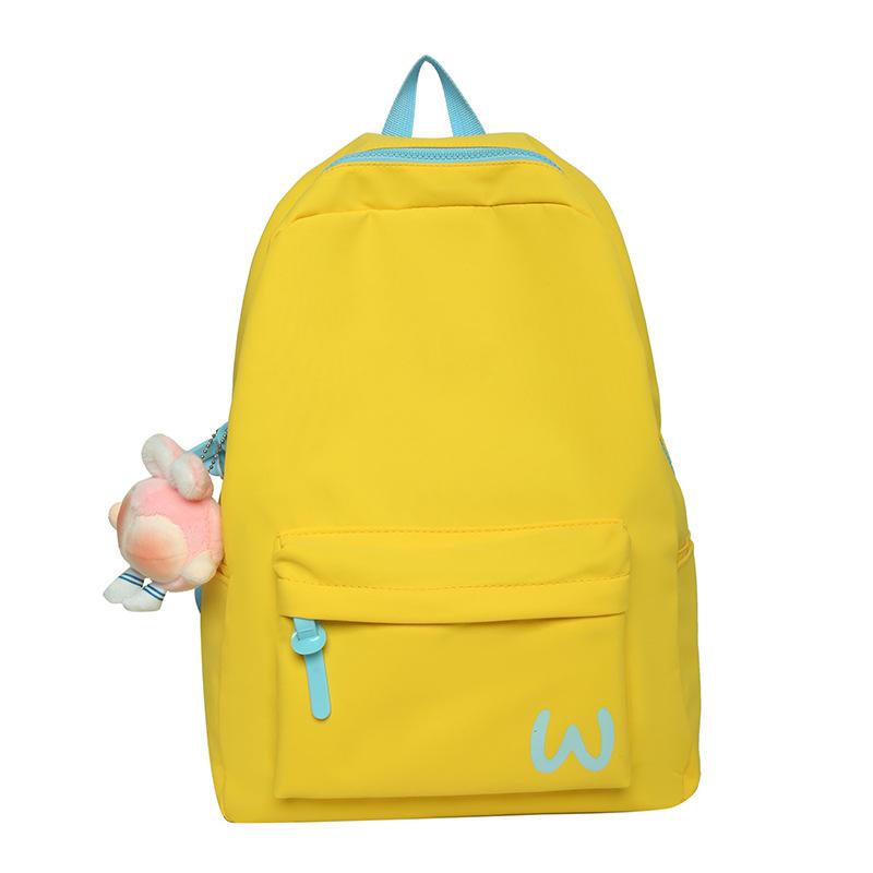 

Студенческий школьный женский цветной рюкзак большой емкости, рюкзак для путешествий на открытом воздухе жёлтый