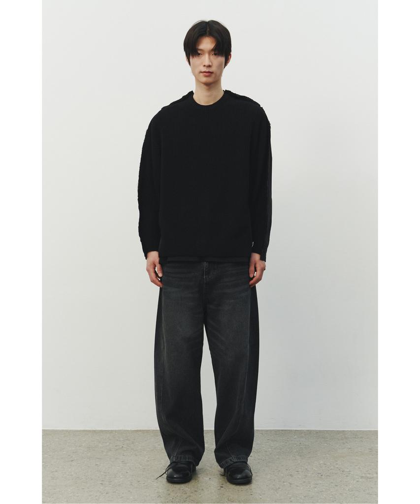 RECODE Back Shirt Knit Top_Rkwas25615Bkx