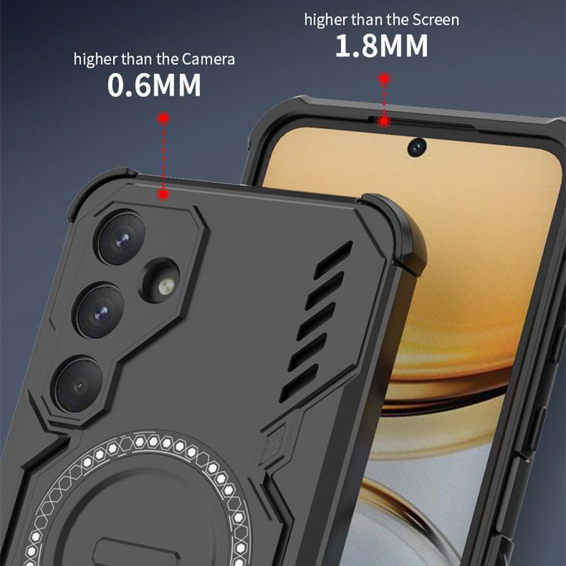 KEYSION Hollow Heat Dissipation Case for Samsung A55 5G Silicone+PC Magnetic Cooling Shockproof Phone Cover for Galaxy A55 5G