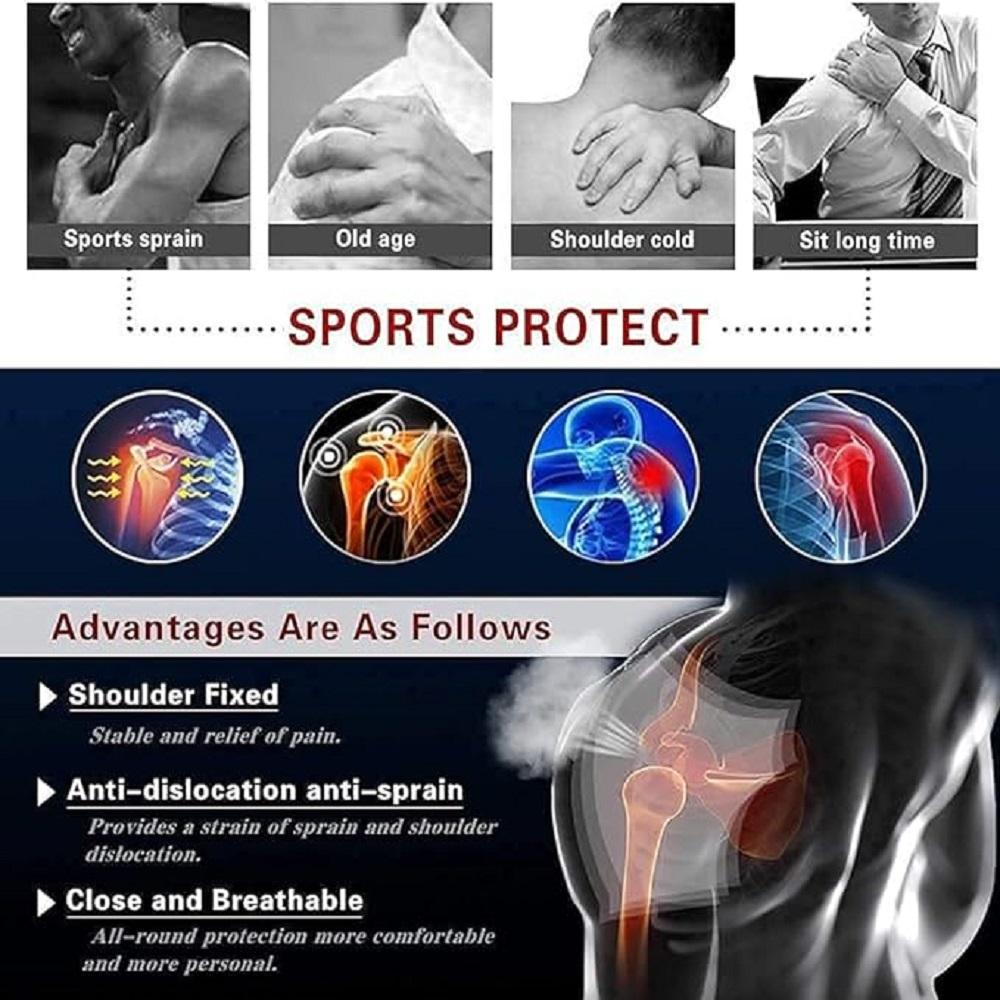 1Zestaw Kompresyjny Orteza Barku Ortopedyczny Kobiety Mężczyźni Orteza Rotatora Barku Uśmierzenie Bólu Ochraniacz Barku Sportowy Stabilizator Barku
