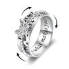 1Pcs Women'S Ring Vintage  Color Butterfly Letter Carved With Rotable Personalized Friend Couple Rings Party Jewelry Gifts