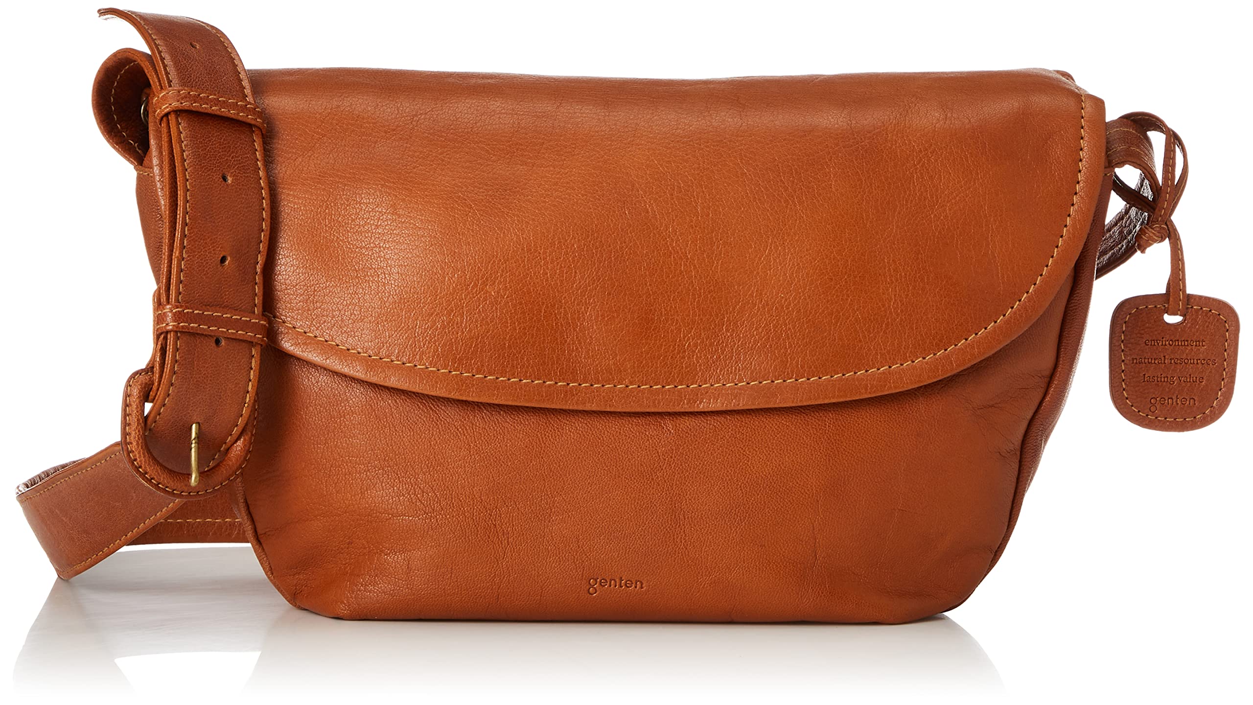 

Flap Shoulder Bag Goat Basic Cha [Genten] коричневий