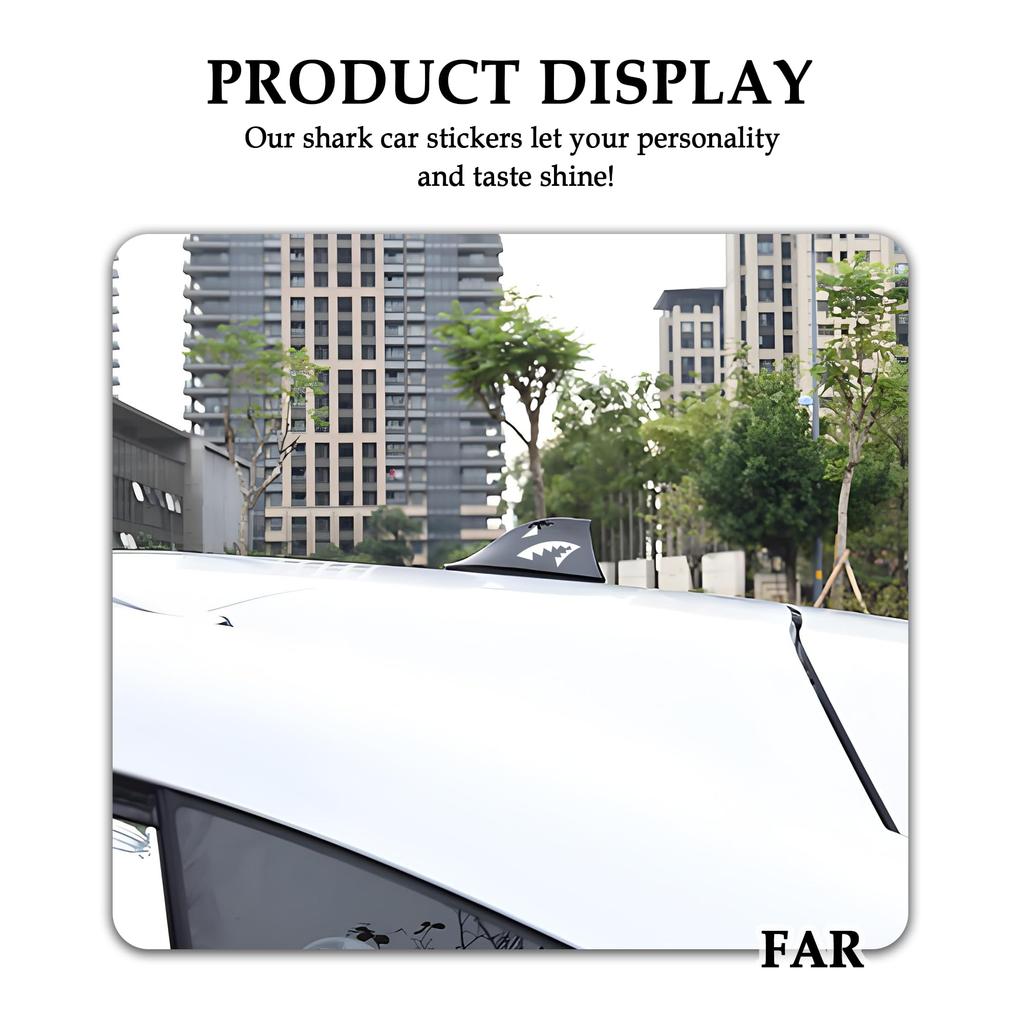 2 Pieces Personalized Car Stickers Decorate Your Car Shark Fin