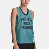 Under Armour Buchstaben-Print Rundhals Ärmelloses Sport-Tanktop Damen Tops Gletscherblau 1377459-433