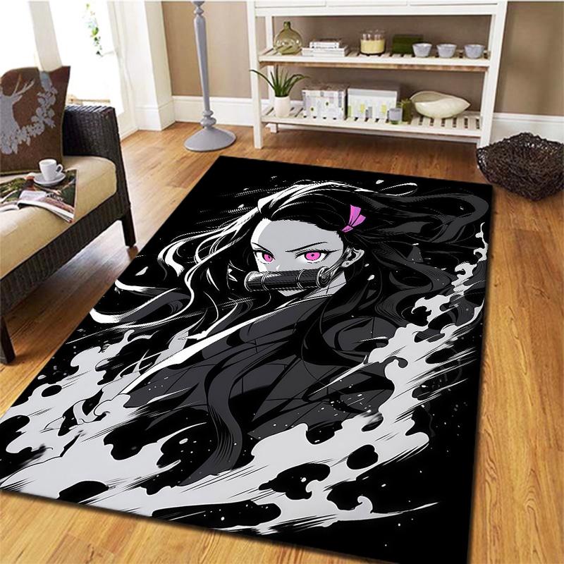 Demon Slayer Carpet Rug For Living Room Bedroom Home Sofa Decoration Kids Play Nonslip Floor Mat