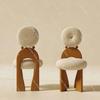 Silla de Comedor Wabi-Sabi con Respaldo Alto, Taburete de Maquillaje Retro de Madera Maciza, Silla Especializada para Tocador de Dormitorio, Única y Elegante