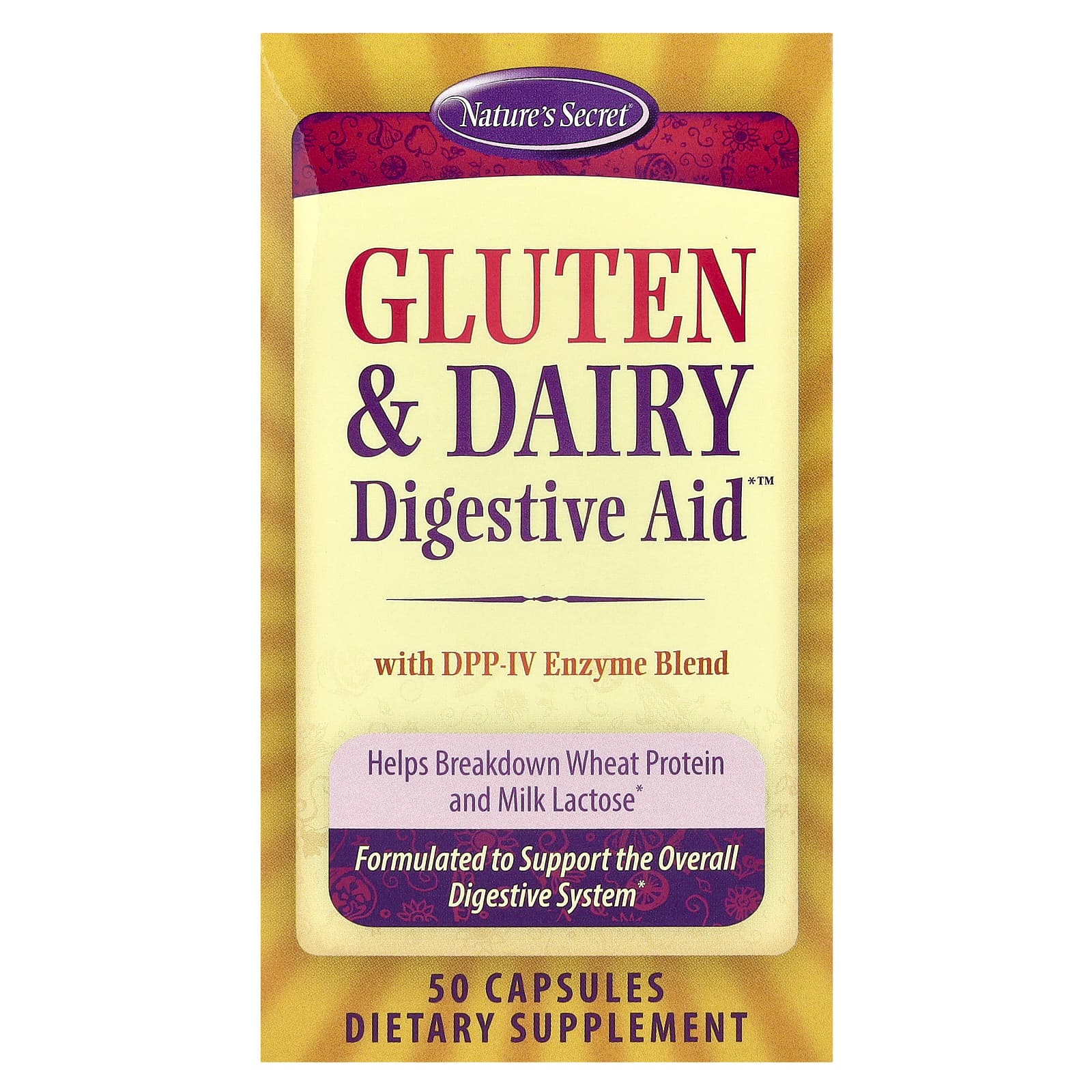 

Nature S Secret, Gluten & Dairy Digestive Aid™, 50 Capsules