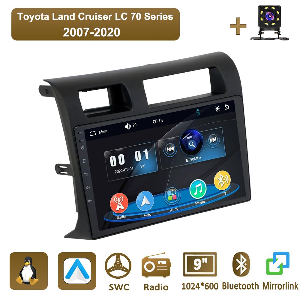 

Icreative Car Radio Multimedia MP5 Player Head Unit Stereo BT For Toyota Land Cruiser LC 70 Series 2007-2020 чёрный