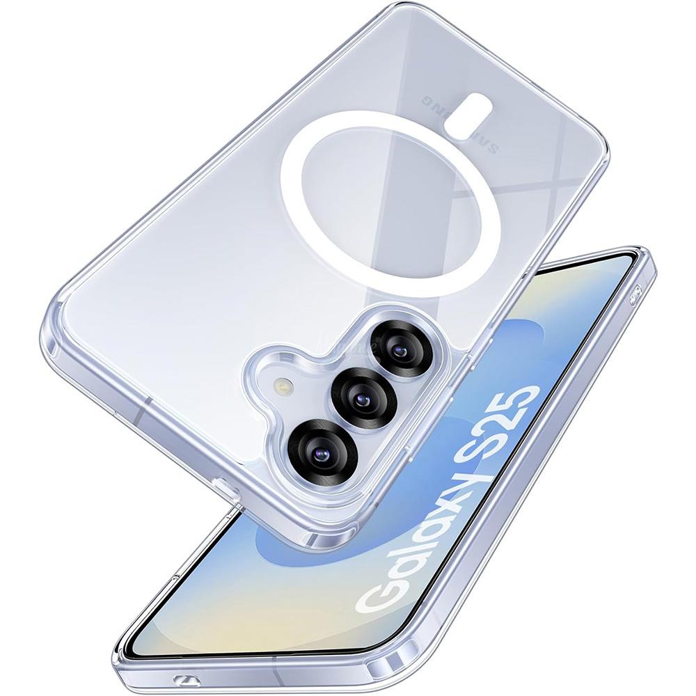 

Магнітний чохол Magsafe для Samsung Galaxy S25 S24 S23 S22 Ultra Plus Військовий рівень Висока ударостійкість Гібридна Жорстка Кришка М яка Оболонка Galaxy S23+