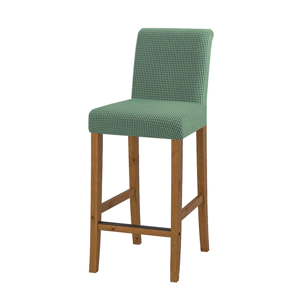 

Durable Short Back Bar Chair Cover Jacquard Waterproof Slipcovers Dustproof Elastic Stretch Bar Stool Seat Covers Household зелёный