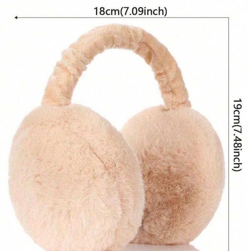 1PC Unisex Solid Color Earmuffs - Soft Plush Ear Warmer, Foldable Ear Muffs, Comfortable Coldproof Earmuffs For Winter Outdoor Winter Accessories