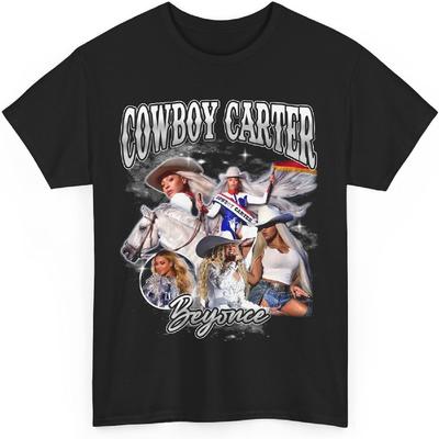 Cowboy T-Shirt Carter, Western Rodeo Music Unisex Tee, Southern Style Cowboy Shirt, Country Concert Shirt for Music Lovers