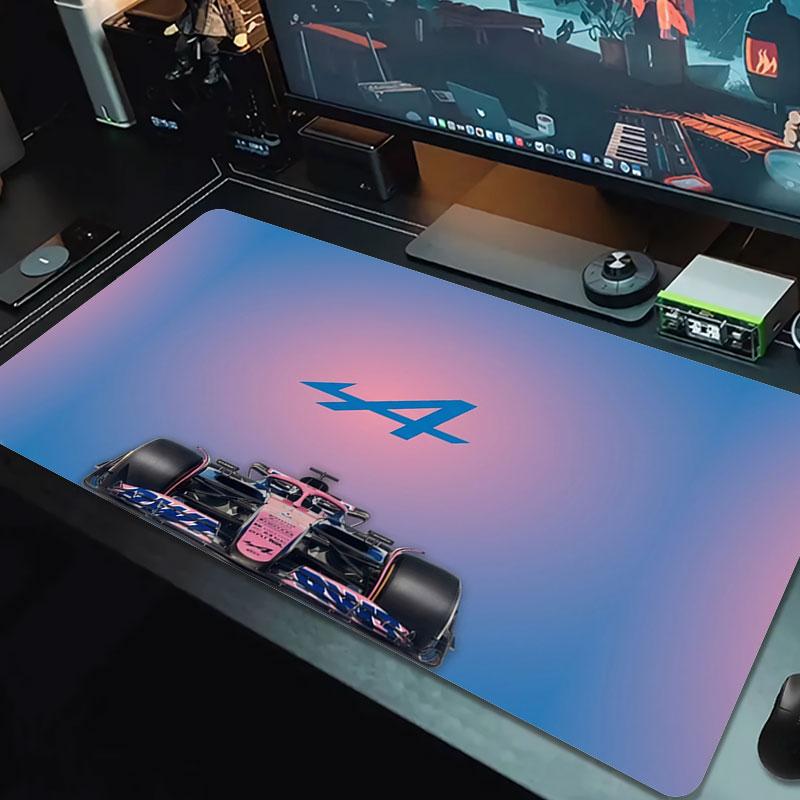 Alpine F1 Large Size Mouse Pad Large Gaming Table Cushion Non-slip Laptop Tablet Big Mousepad XXL Mat Mini PC Playmat With Lock Edge