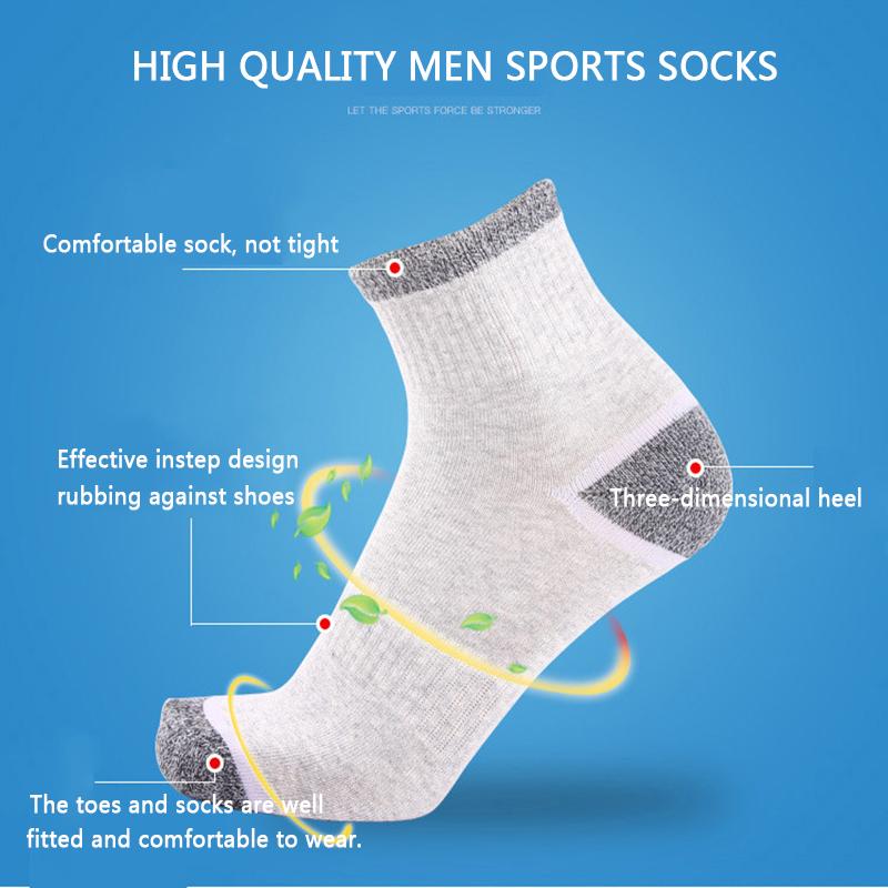 New 5 Pairs Men's Cotton Socks Sports Quick-Drying Men Autumn Winter Socks Strandard Breathable Thermal Male Trekking EU38-45
