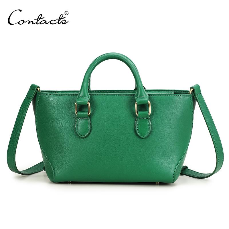 

Женские сумки через плечо CONTACT S из натуральной кожи, роскошные дизайнерские сумки-тоут, сумки через плечо, 2024, женские брендовые сумки зелёный