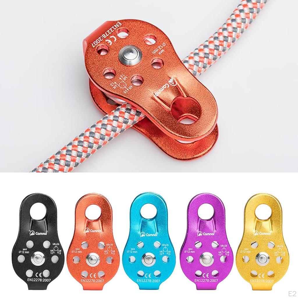 Pulley 26kN Rescuing Climbing with Ball Bearing Rock Single Aluminum Fixed Eye