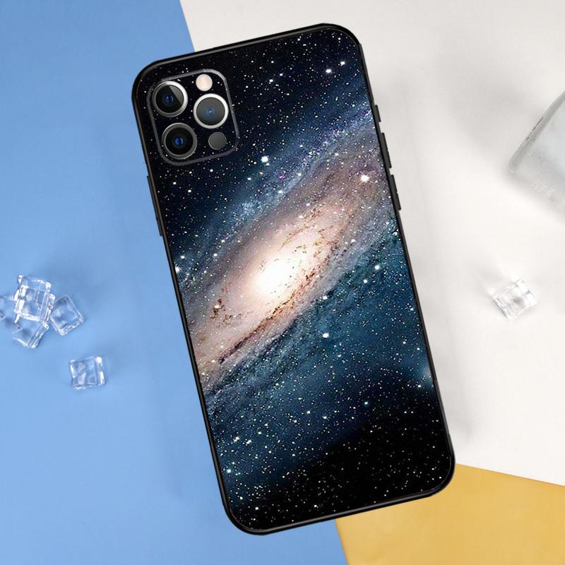Star Space Moon Night Phone Case For iPhone 16 Pro 15 Pro 11 13 14 Pro Max 12 Mini XR 16 15 Plus 16e Cover Shell