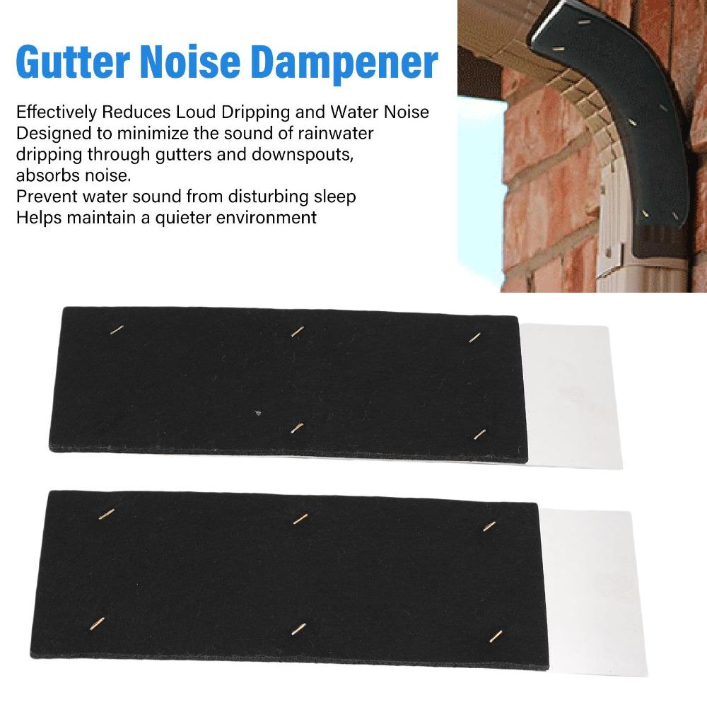 2 PCS Soundproof Rain Gutter Silencer Adjustable Downspout Silencer Rain Gutter