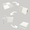 Gymnastic mattress Satellite 150x150x4 cm four-piece - white-grey
