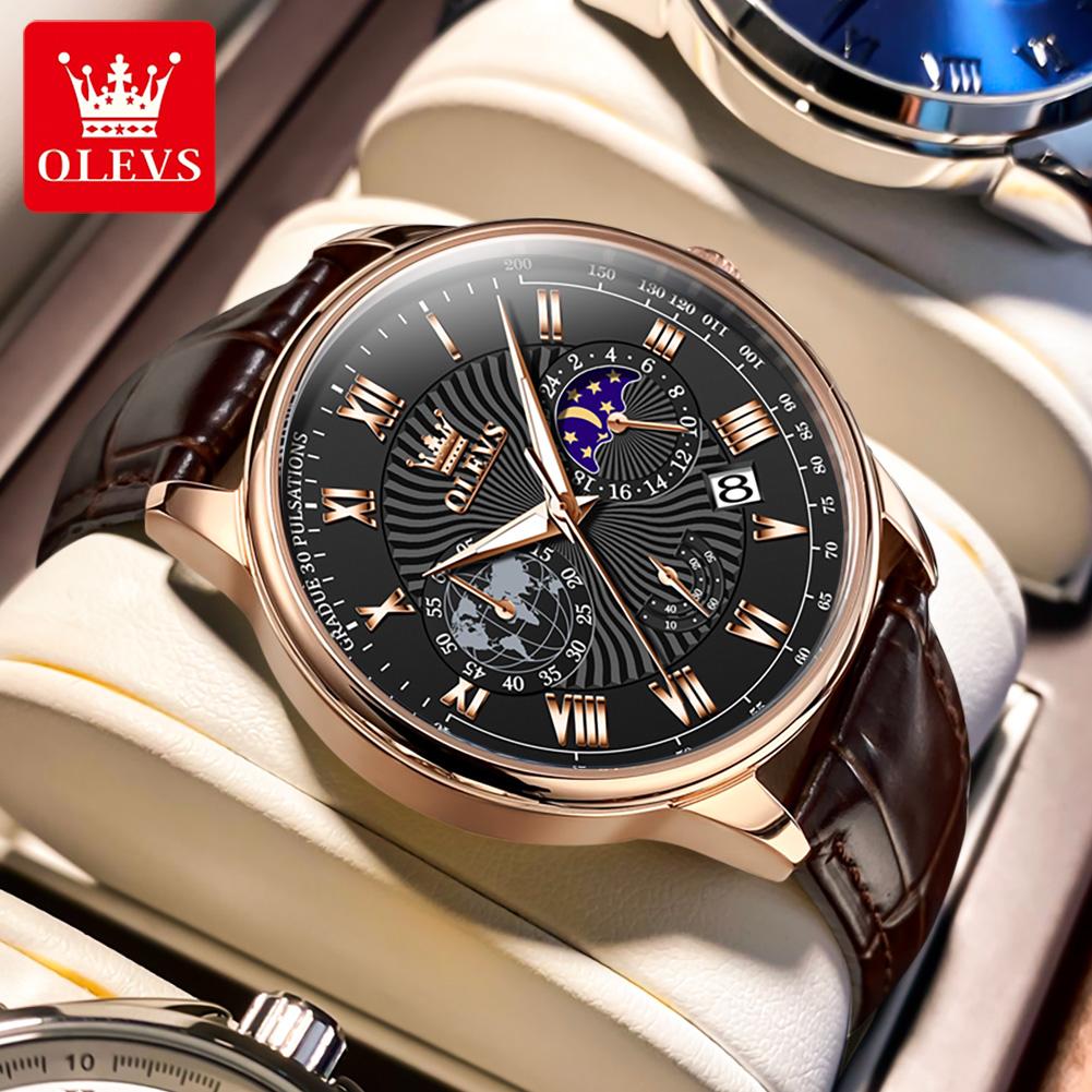 Olevs 2893 Hot Business Brand Luminous Waterproof Chronograph Watches Men Luxury Men's Quartz Watch