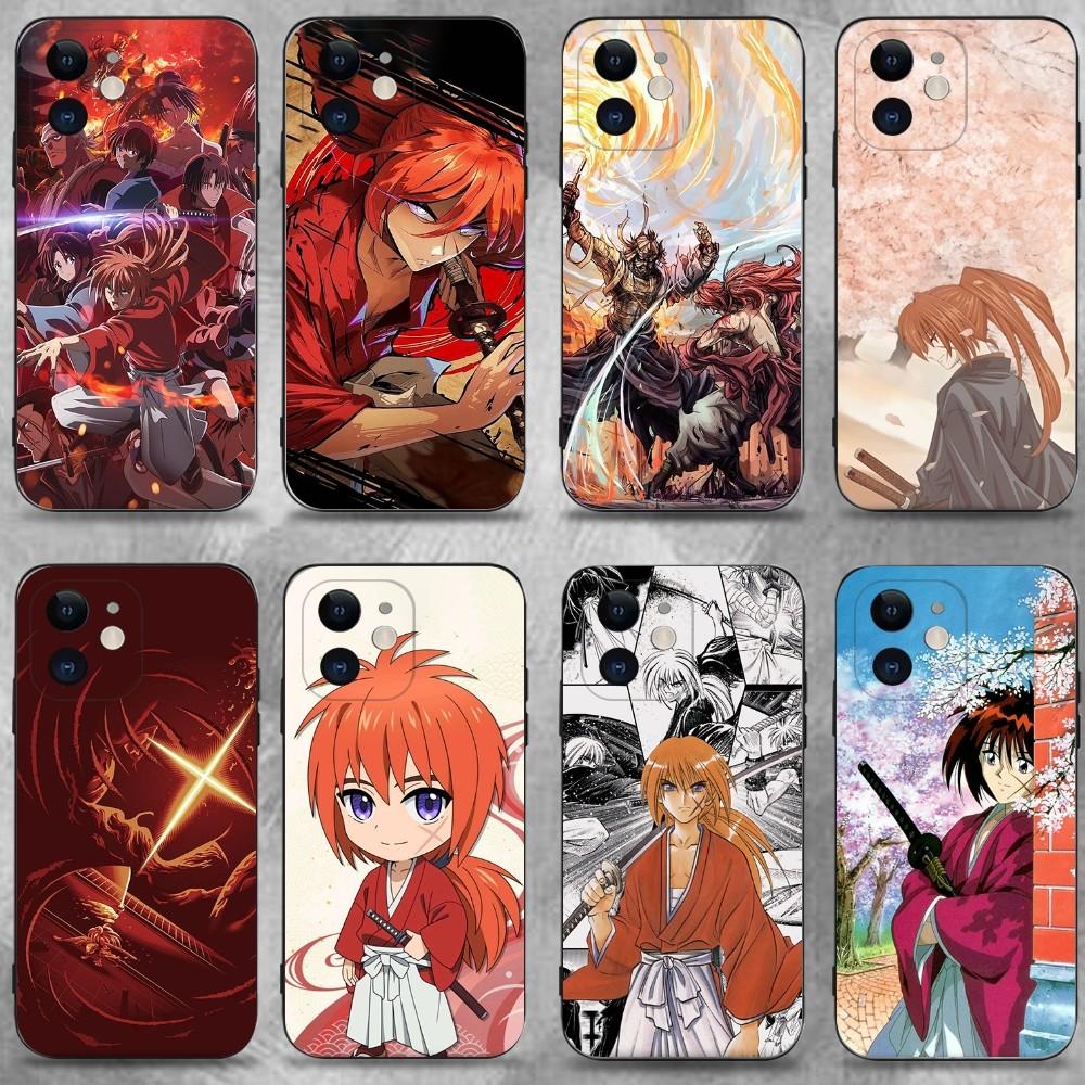 Cool Comics R_Rurouni Kenshin Phone Case For iPhone 16,15,14,13,12,11 Plus,Pro Max,XS,X,XR,SE,Mini,8,7,Soft Silicone Black Cover