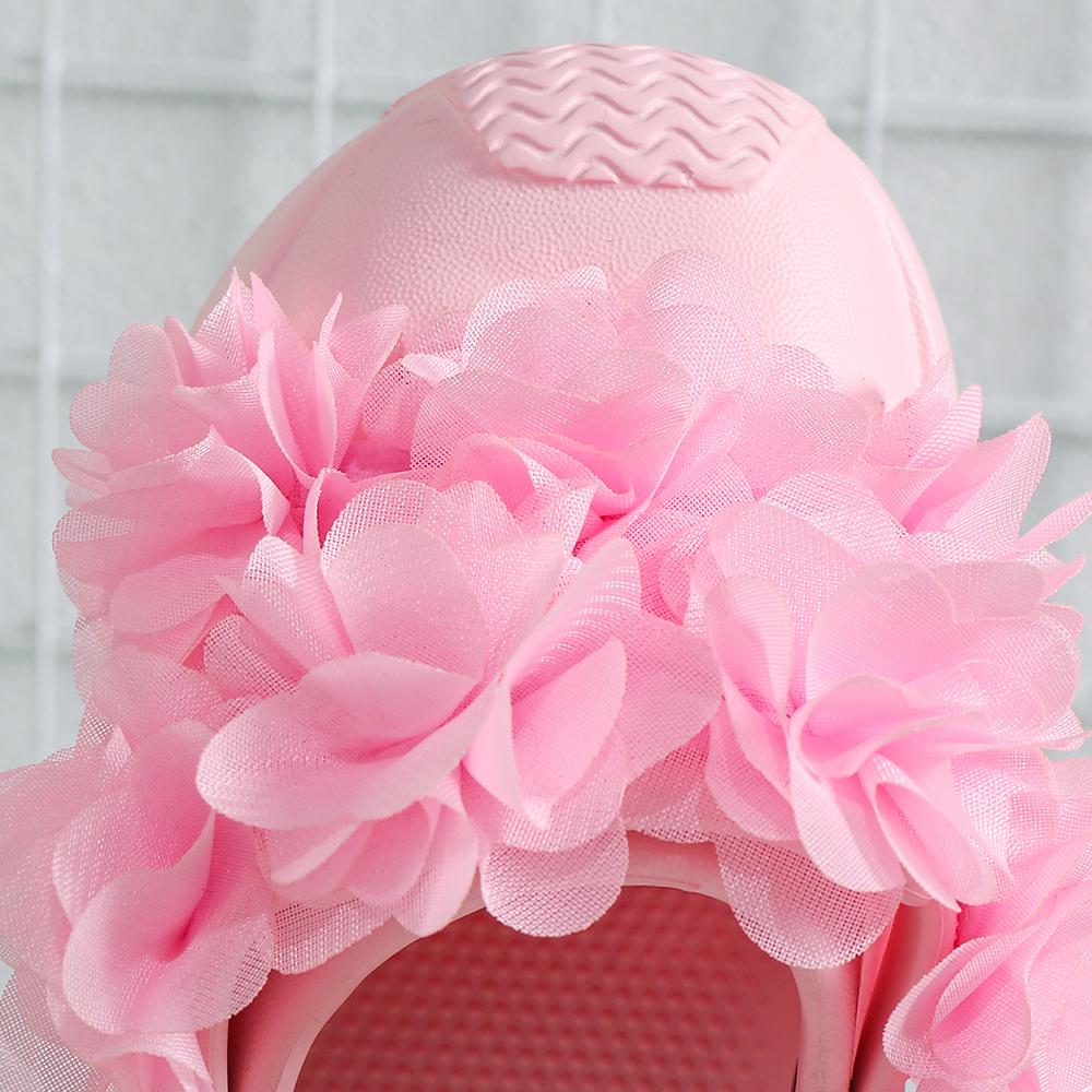 Summer New Baby Slippers Indoor Non-Slip Soft Bottom Comfort Cute Pink Flower Children's Hole Shoes Boys Girls Outdoors Sandals