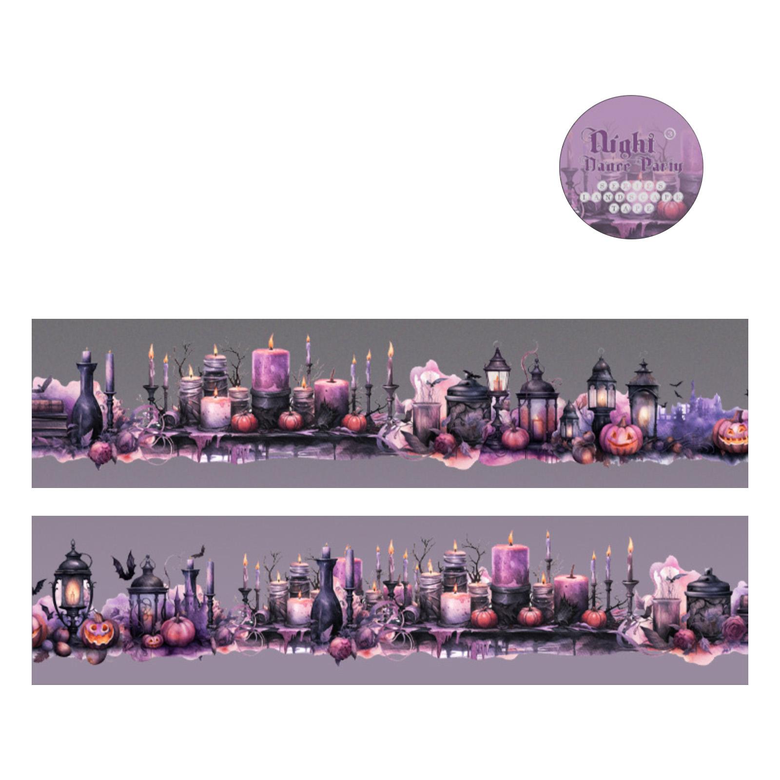 

Набор ПЭТ-лент Midnight Masquerade - 6 лент на тему Хэллоуина в темных тонах для украшения журналов и готического скрапбукинга One Size