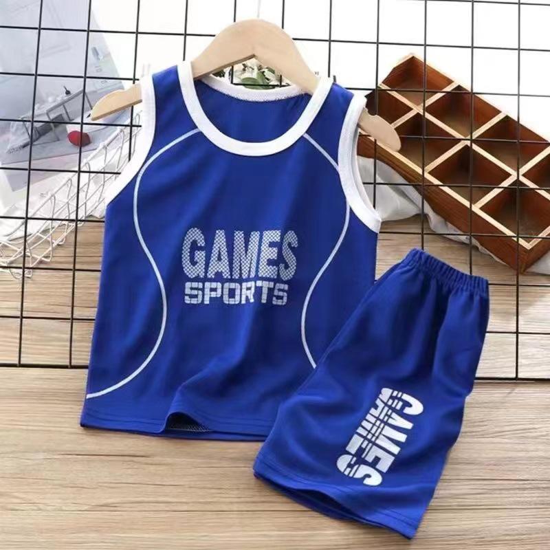 Boys Quick-Dry Sports Set: Summer Unisex Basketball & Football Uniform, Medium/Large Short Sleeve