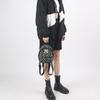 New MLB Monogram Collection Polyester Backpack Small Size Unisex Black 3ABKS012N-50BKS