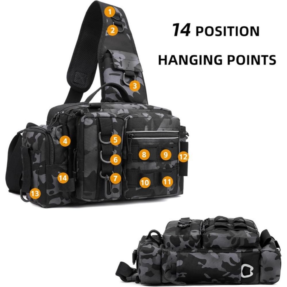 Multifunctional Casual Luya Bag Chest Bag Waist Bag Outdoor Shoulder Crossbody Bag Fishing Rod Bag Equipment Fishing Bag Back