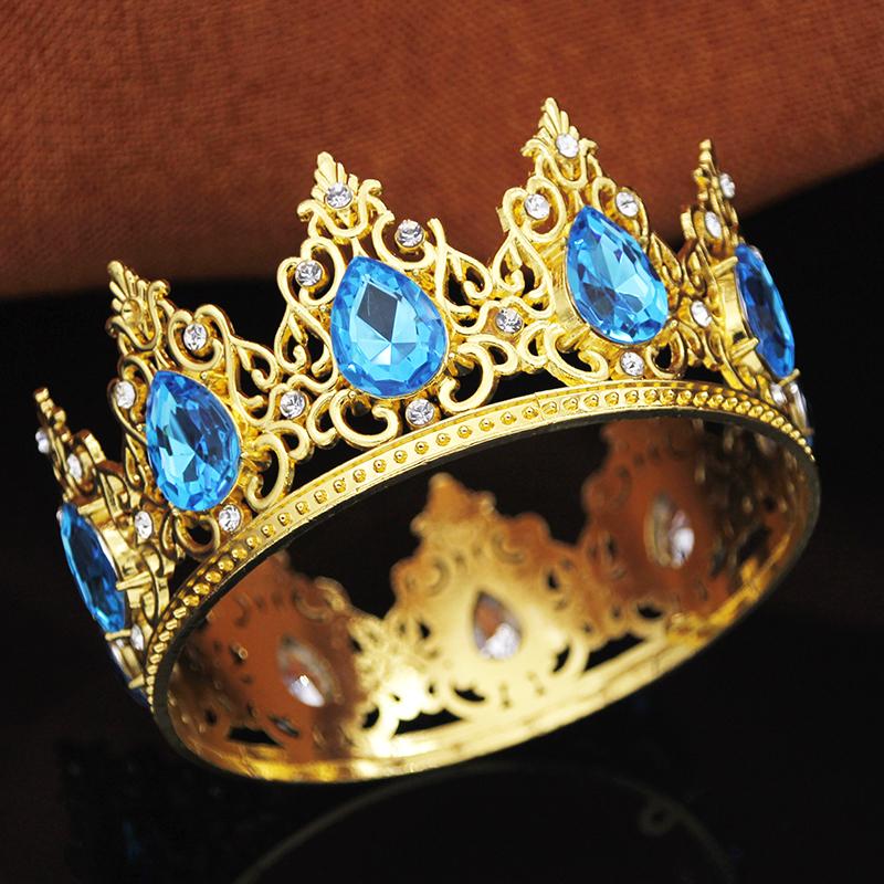 Luxury Water Drop Small Tiaras and Crowns for Girls Party Prom Cake Topper Crown Diadem Little Tiara Jewelry Flowers Ornaments